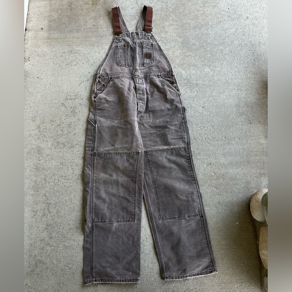 Vintage 90s mocha brown Carhartt overalls